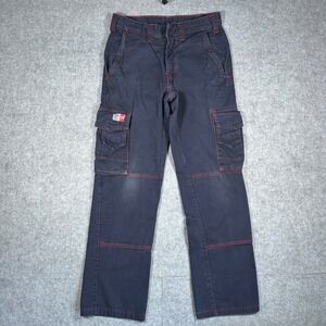 Big Bill FR Cargo Pants Mens 30x30 Navy Blue Westex UltraSoft Flame Resistant